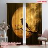 2pcs,2D Plane Printing Print Curtains Halloween Ghost (2) Versatile 100% Polyester (without Rod) Home Decor Ldeal for Various