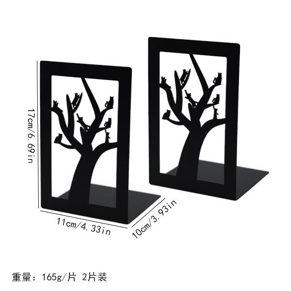 Shelves Decorative 1 Pairs,Tree Metal Bookends, Book Holder for Shelf,Unique Book Stoppers for Shelves,Home Decorative Book Ends
