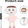 Coffee Cup Ballerina Plush Toy - Kawaii Collectible Stuffed Animal with Hand-Embroidered Face Pink Tutu Dress