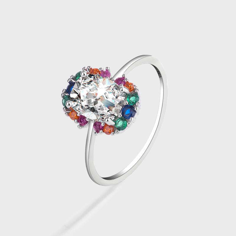 

Высококачественное серебряное кольцо с цветным цирконом S925 для женщин, модное круглое серебряное кольцо с цирконом AAAA, ювелирные изделия из стерлингового серебра, ежедневные аксессуары, ювелирные изделия 8 серебряный