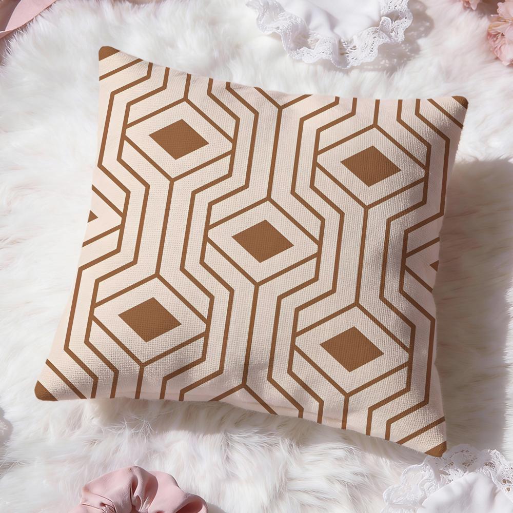 Geometric Patterns Cushion Cover Premium Comfort Reversible Pillow Cove Two In One Design for Any Room  Car Interior