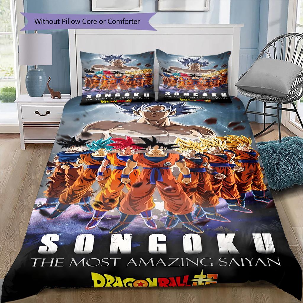 Cartoon Pattern Bedding Quilt Set Quilt Cover Pillowcase Home Decoration Birthday Gift (1 * Duvet Cover + 2 * Pillowcase, Without Core)