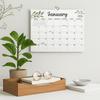 18 Months INS Coil Calendar Square English Calendar Leaf Pattern Calendar  Work Planning