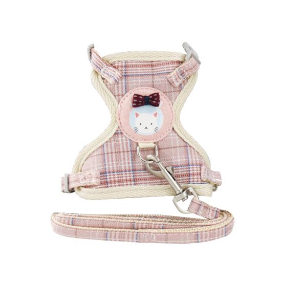 

Домашнее животное Нейлоновая сетка Шлейка Поводок Ошейник Одежда Жилет Кошка Котёнок Шнур Тяговый трос S светло-розовый