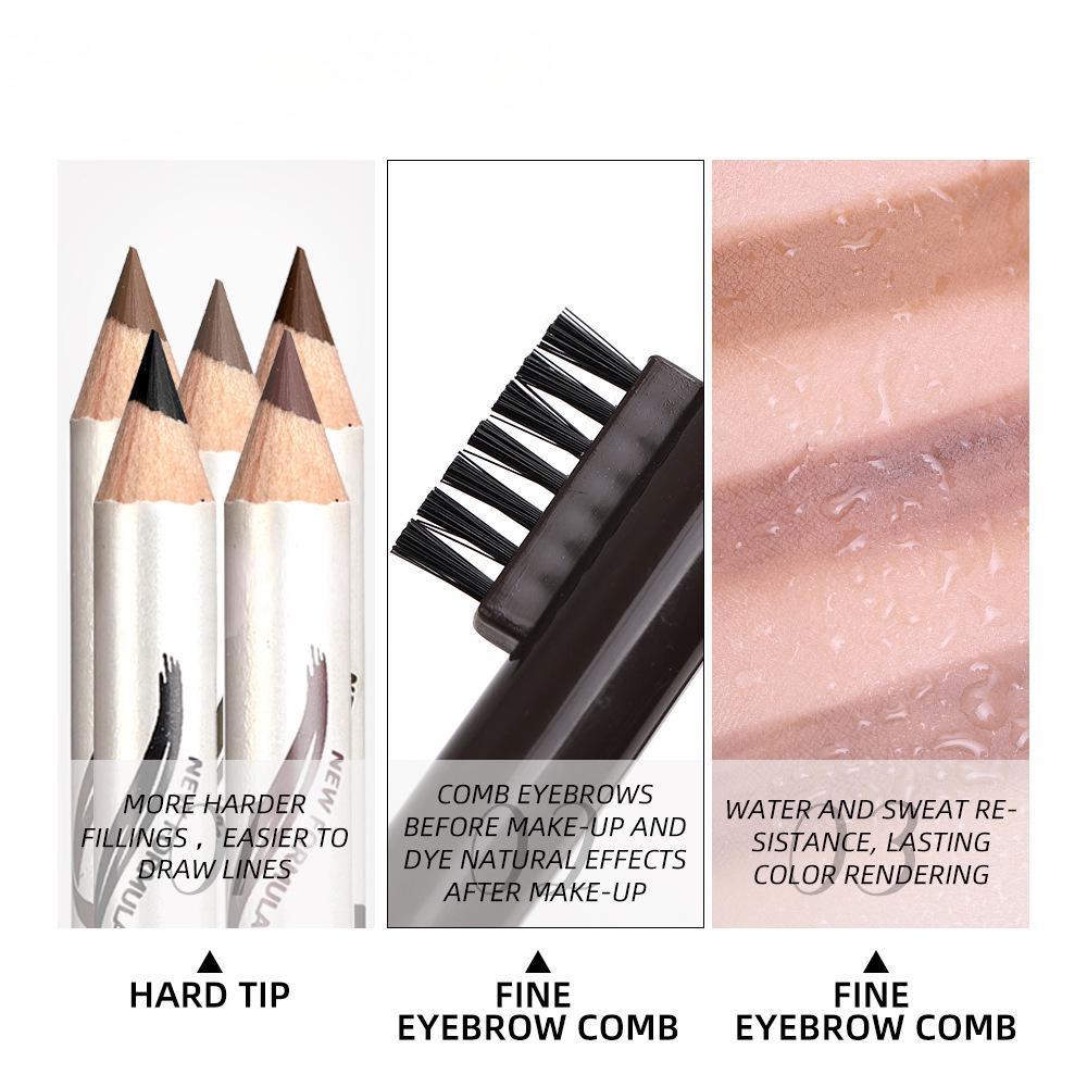 MeNow Eyebrow Pencil Thin Eyebrow Five Color with Eyebrow Brush
