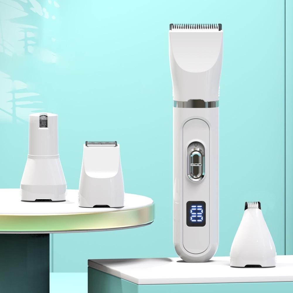 

Электрический набор для ухода за домашними животными 4 в 1: Машинка для стрижки когтей, когтерез и бритва для лап собак и кошек 4-in-1 Set