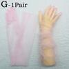 1 Pair Polyester Summer Thin Women's gloves Elegant Long gauze Sunscreen gloves Bridal dress gloves Fashion Dress gloves