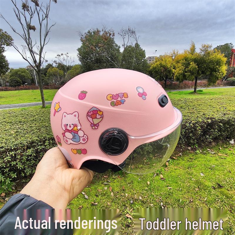 3C Certified Children's Universal Helmet - Four Seasons, Boys & Girls, Electric/Battery Cars, Summer Half Helmet