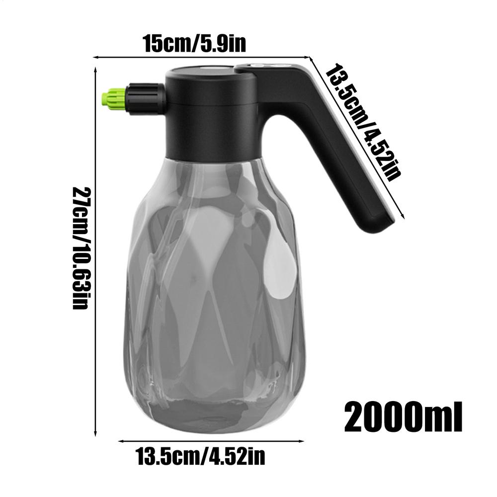 Electric Watering Kettle 2L Portable Electric Spray Bottle Charging Adjustable Sprinkler Cleaning Disinfecting Sprayer Gardening