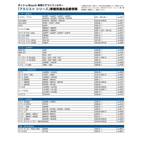 BOSCH Air Conditioner Filter for Honda Vehicles Aelist Premium (Anti-virus/Anti-Allergy Type) AP-H09