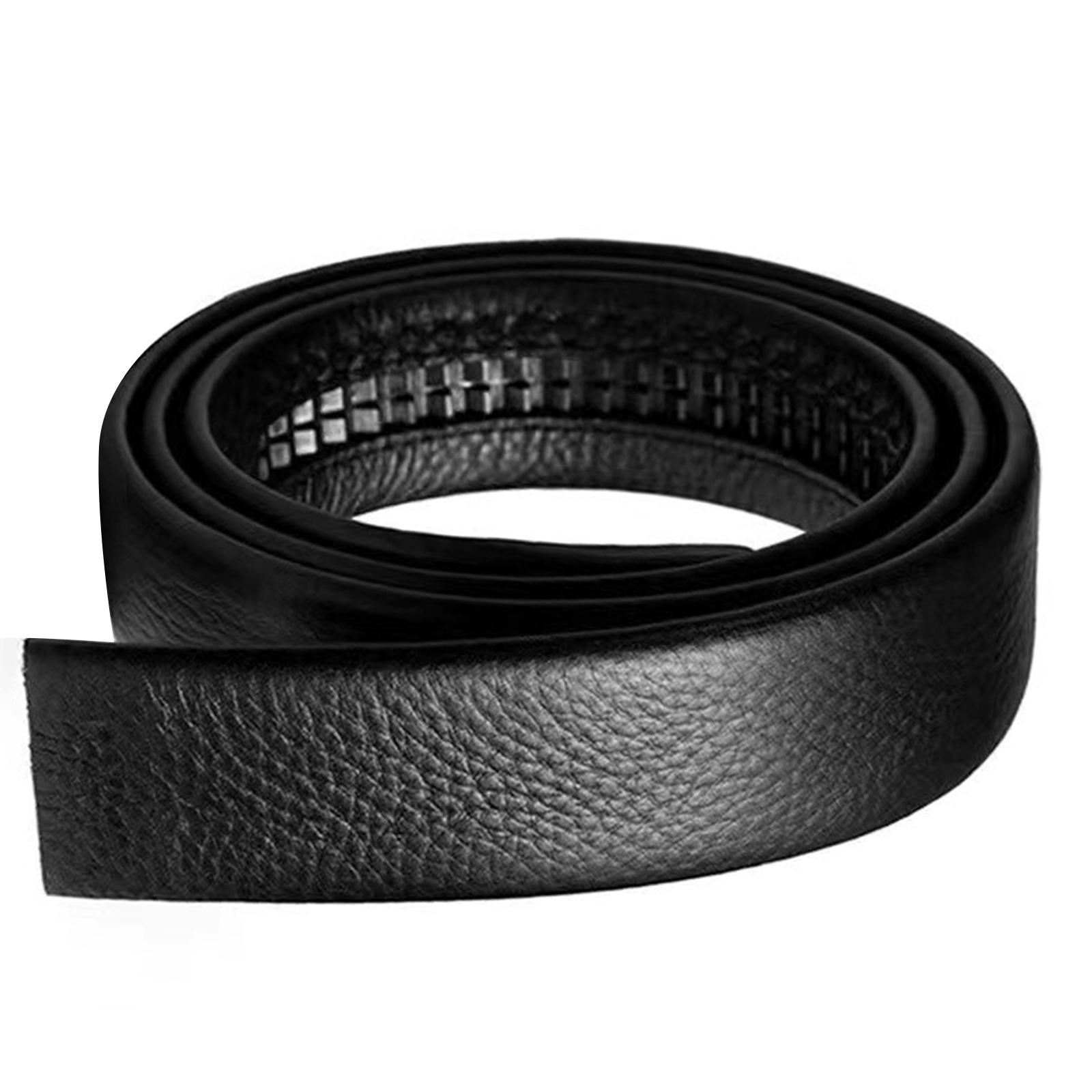 

Мужской ремень из ПУ кожи без пряжки для автоматической пряжки Пояс Идеальная посадка Черный Поясное украшение Утягивающий пояс B