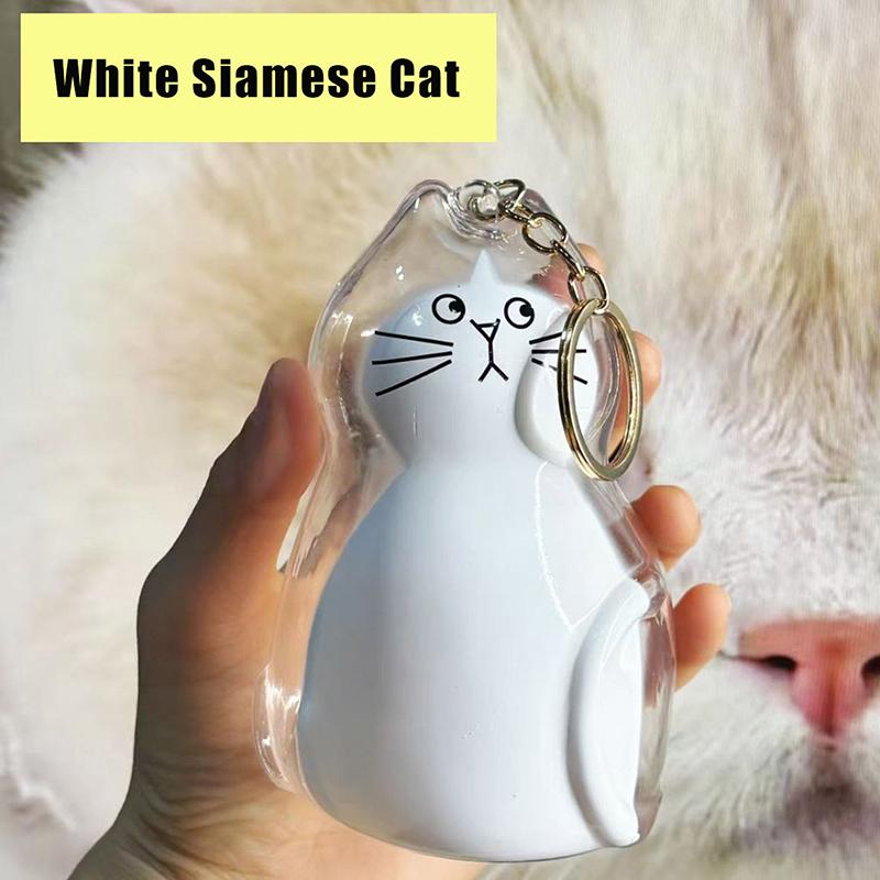 Cat Hair Collection Pendant Oversized Transparent Hair Storage Box Pet Commemorative Collection Bag Keychain Luggage Accessories