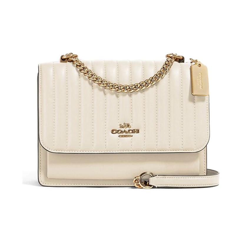 

Coach Klare 21 Straight Quilted Napa Leather Chain Crossbody Shoulder Bag Small Women Bags White 2561-IMCHK Basic Set (Bag+Dust Bag)
