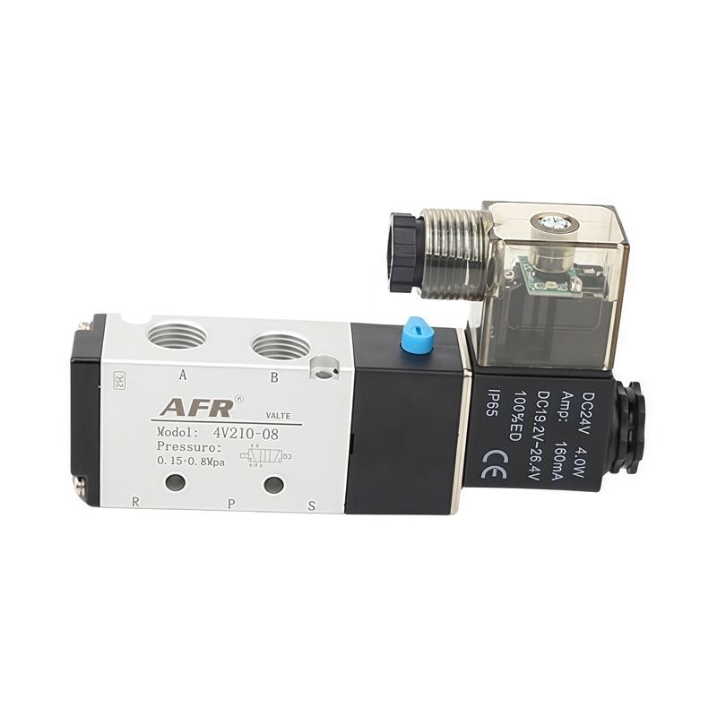 4v210-08 Better Quality Airtac Type Pneumatic Electric Solenoid Valve Directional Control Air Magnetic Valve 12V 24V 220V 4v210
