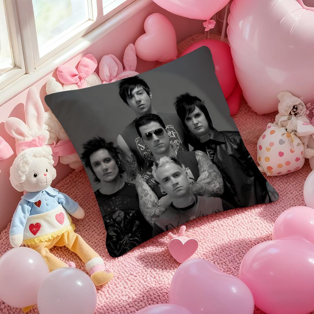 Band A-Avenged Sevenfold Cushion Cover Pattern Printed Pillowcase for Living Room Sofa Cushion Cover & Bedroom Decor