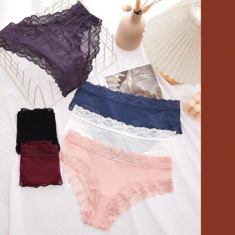 1 buc/SET Chiloți din bumbac Chiloți confortabili pentru femei Lenjerie de corp stil dantela S-XL Chiloți moi Chiloți pentru femei