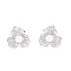 High-end light luxury bridal earrings, wedding earrings, gold-plated diamond-encrusted flower earrings, earrings without ear holes, earrings, earrings