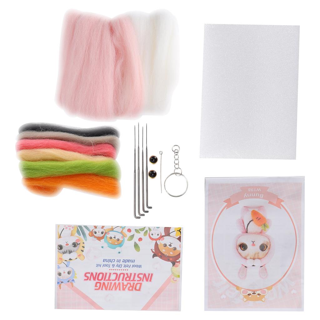 Needle Felting Wool Chemical Fiber Plush Doll Making DIY Material Needle Hand Made Craft