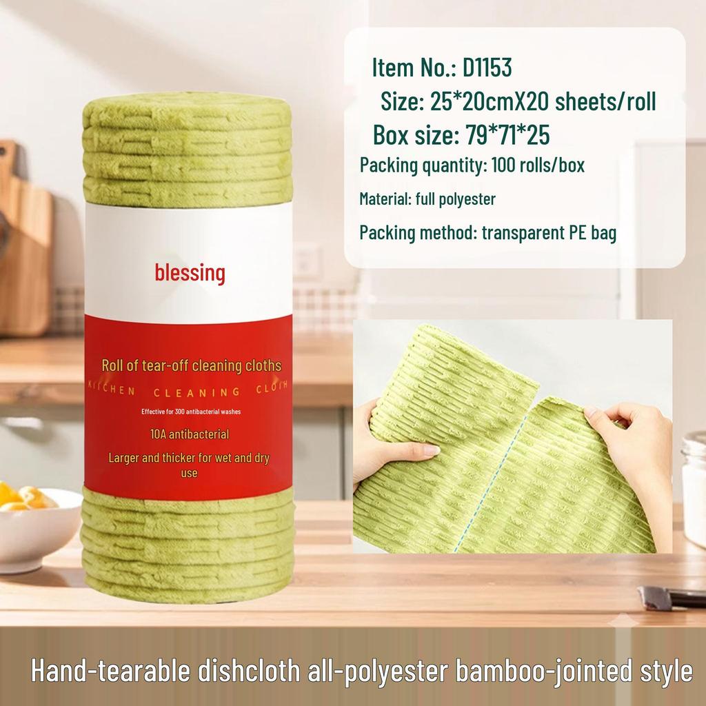 Thick Tearable Kitchen Towels - Absorbent & Easy-to-Clean Dishwashing Wipes
