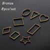 8 pieces of new hollow pendant jewelry making necklace pendant frame resin geometry