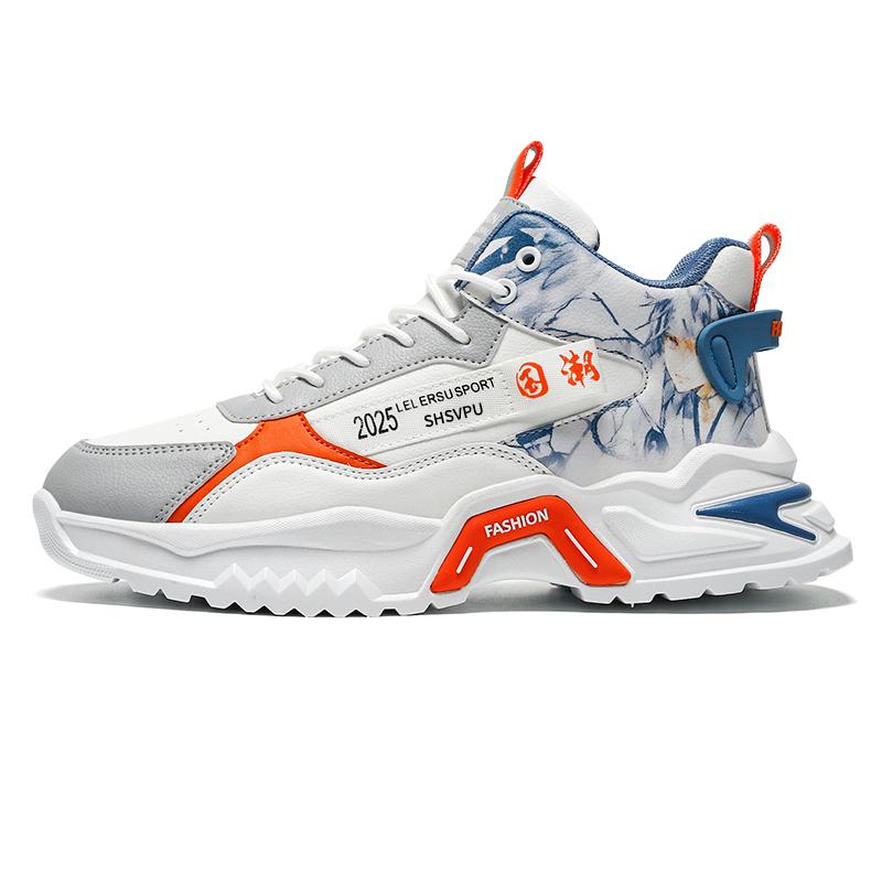 

Men‘s Fashion Comfortable Sneakers Breathable Mesh Platform Running Shoes Lightweight Athletic Casual Sports Footwear for Men 44 оранжевый