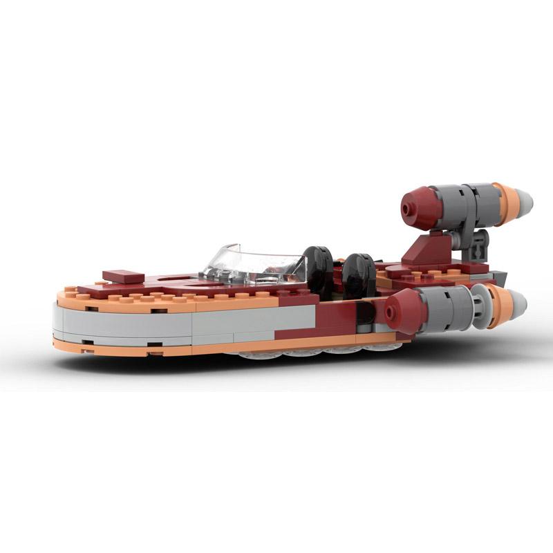 NEW MOC-56436 Space Plan X-34 Soro Suub Tan X-34 Landspeeder Fight DIY Building Blocks Minifigs Scale Airship Bricks Model Toys