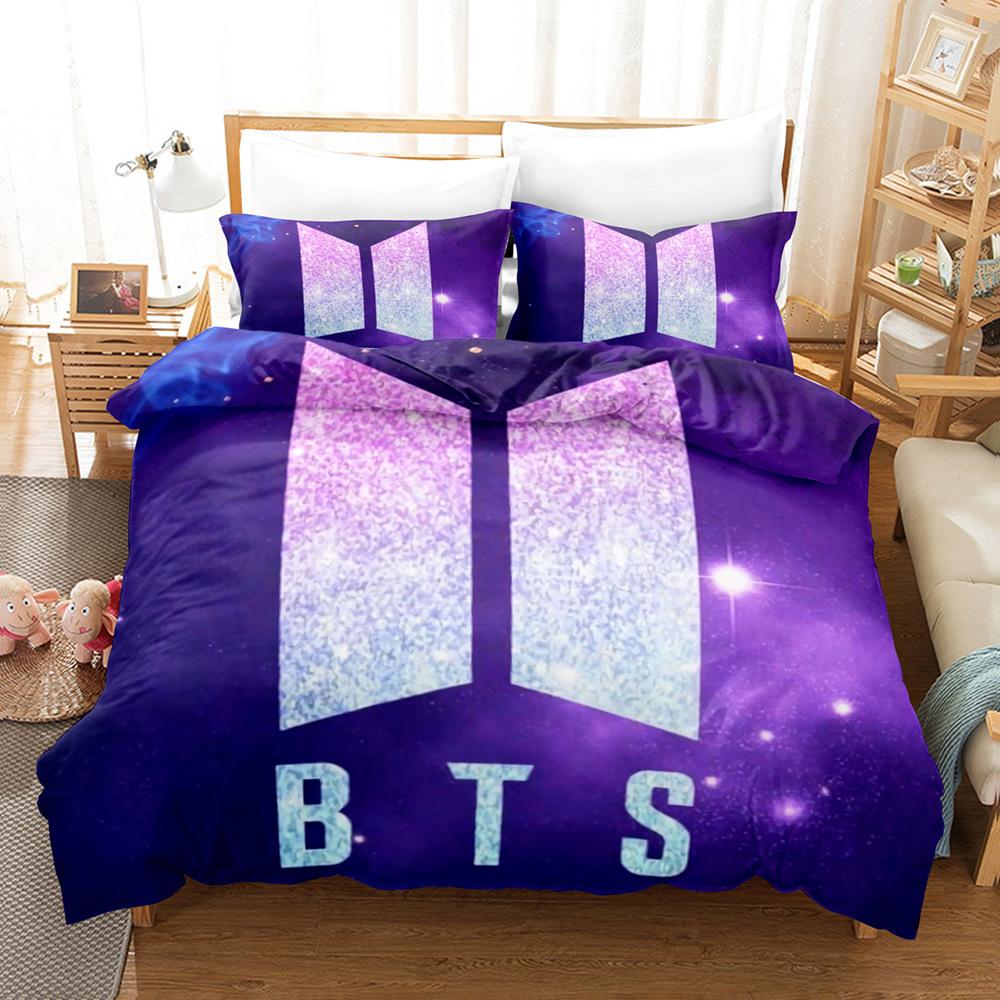 3Dbts Youth Group Three-Piece Quilt Cover Four-Piece Bedding Home Textile