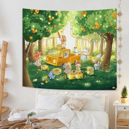 Fresh Field Spring Outing Style Decorative Tapestry Bedroom Living Room Tapestry Home Wall Decoration Tapestry