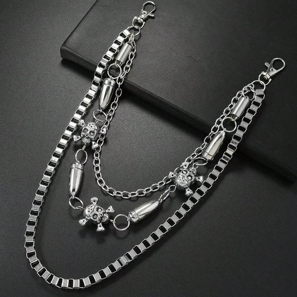 European and American Style Multi-layered Metal Chain Hip-hop Punk Style Waist Chain