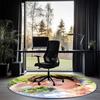 Cha Eun Woo Printed Round Rug Carpet Chair Rug Area Rug Entryway Doormats,for Office Chair Living Room Bedroom Kitchen Room.