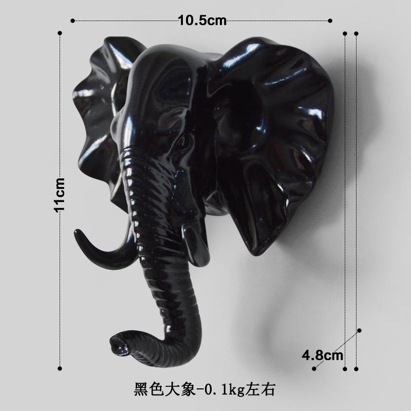 Wall Mounted Animal Head Rack Coat Cap Wall Hanger Horse Giraffe Elk Elephant Hook Decorative Room Decor Bathroom Accessory