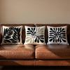 Classic Modern Flowers Cushion Cover Soft Reversible  Durable Pillow Cover  MultiScene Use for Home  Car Daily Comfort