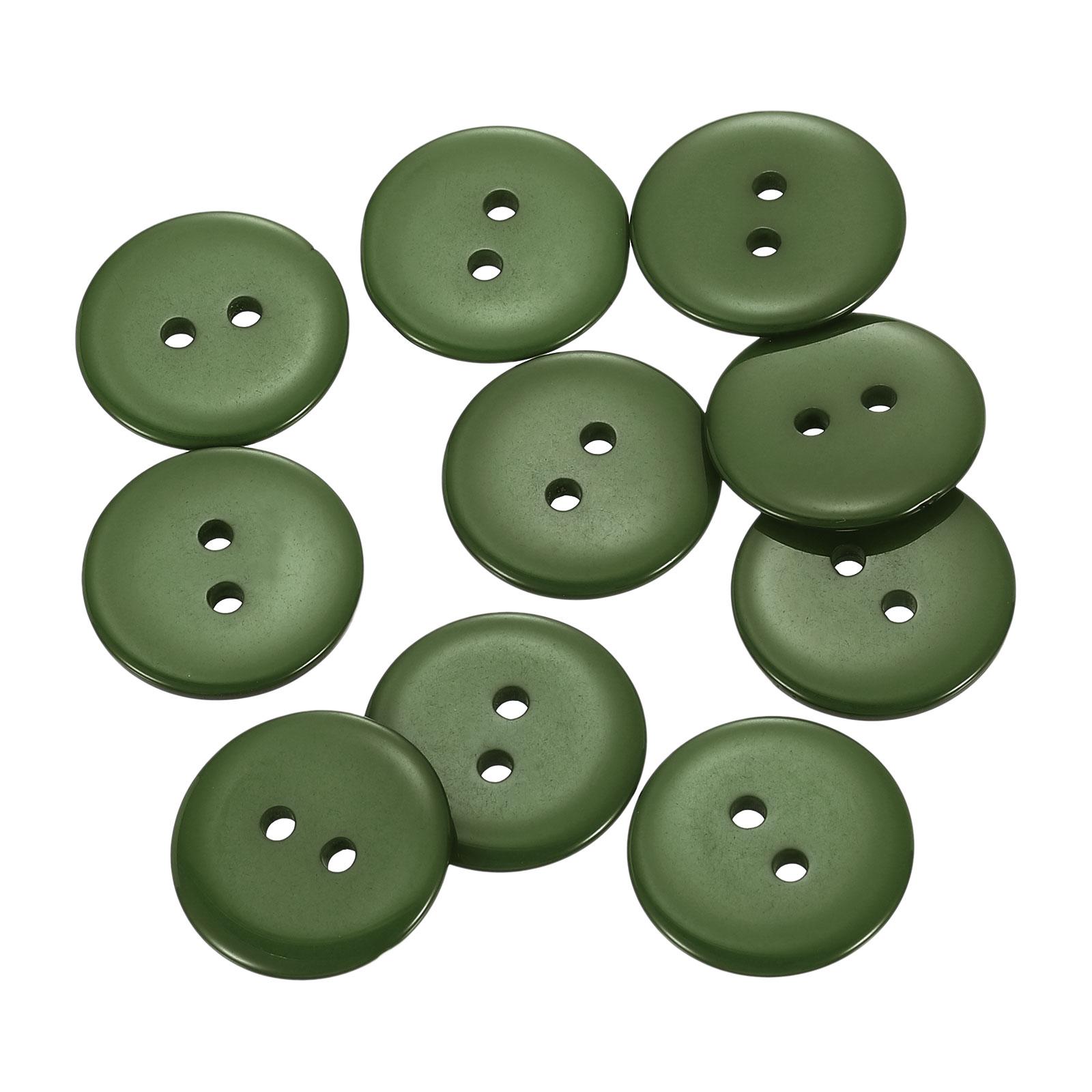 

10pcs 20mm Sewing Button Color Resin Cat Eye Button 2 Holes Round Craft Replacement Buttons for Clothing DIY Crafts Decor темно-зелений колір