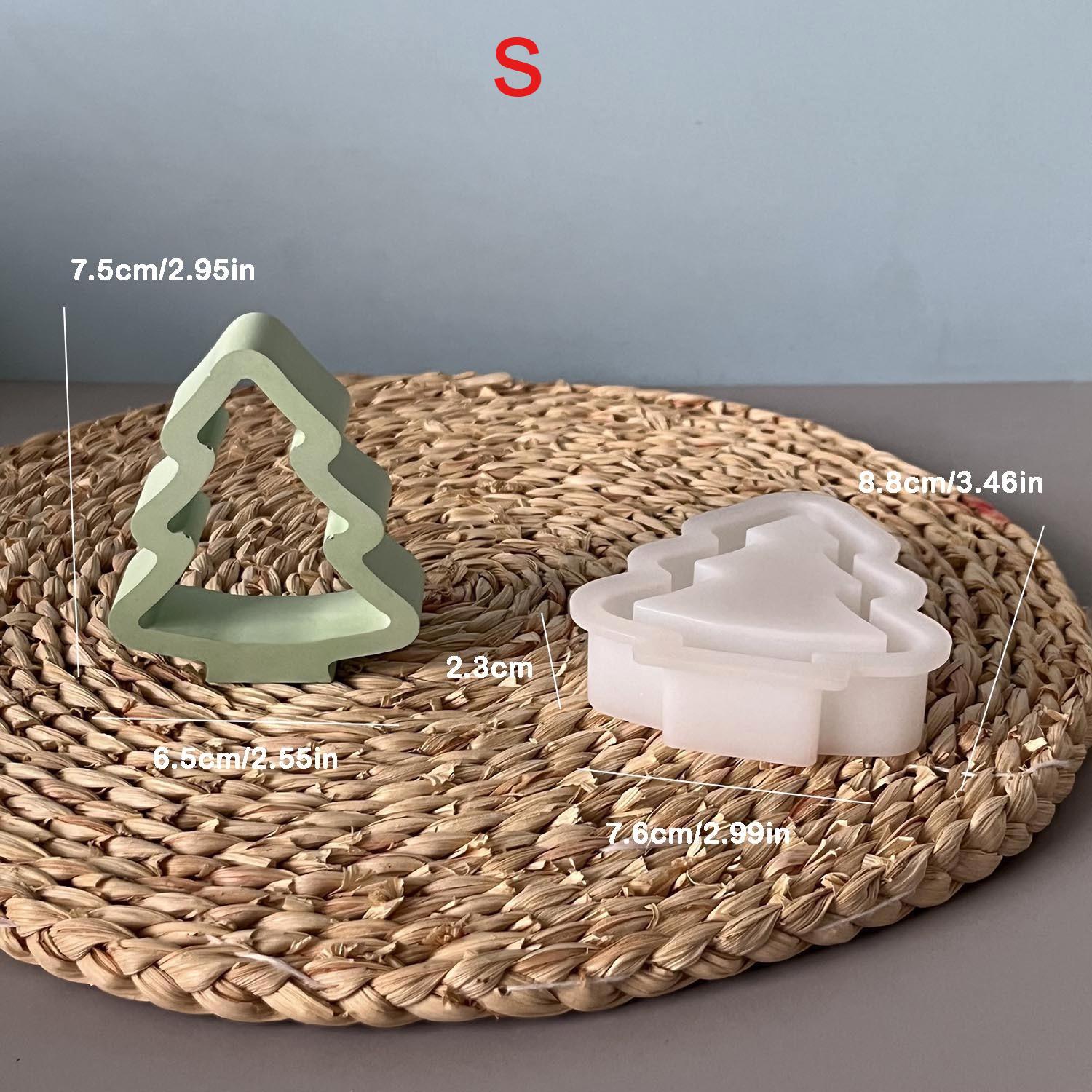 

1/3pcs Large, medium, and small hollow Christmas tree shaped silicone mold for Christmas series ornaments, gypsum drip glue mold