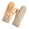 Knit Stretchy Winter Gloves Fleece Lining Snow Gloves High Quality Thermal Gloves  for Women Men