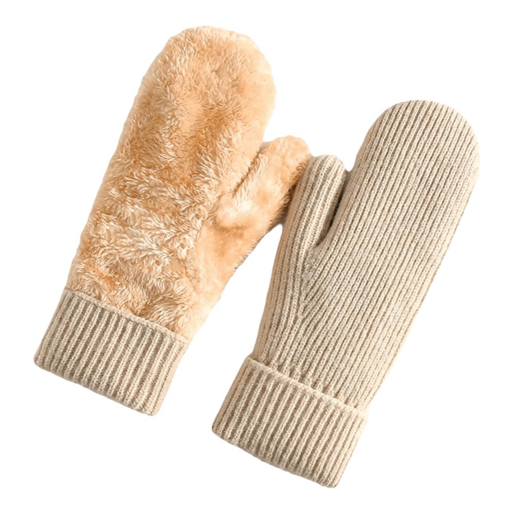 Knit Stretchy Winter Gloves Fleece Lining Snow Gloves High Quality Thermal Gloves  for Women Men