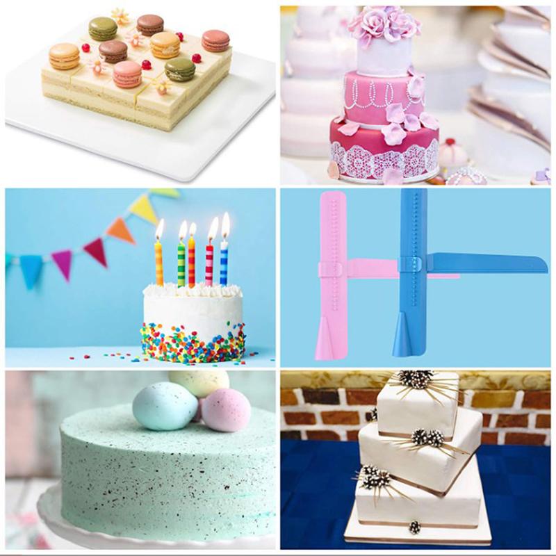 Cake Tools Cake Scraper Fondant Spatulas Adjustable Cake Edge Smoother Cream Decorating DIY Bakeware Tableware Kitchen Cake Tool