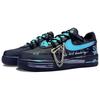 Nike Air Force 1 Resistentes al Deslizamiento Resistentes a la Abrasión de Caña Baja Zapatos de Skate Unisex Negro Azul CW2288-001(Equipo726-)
