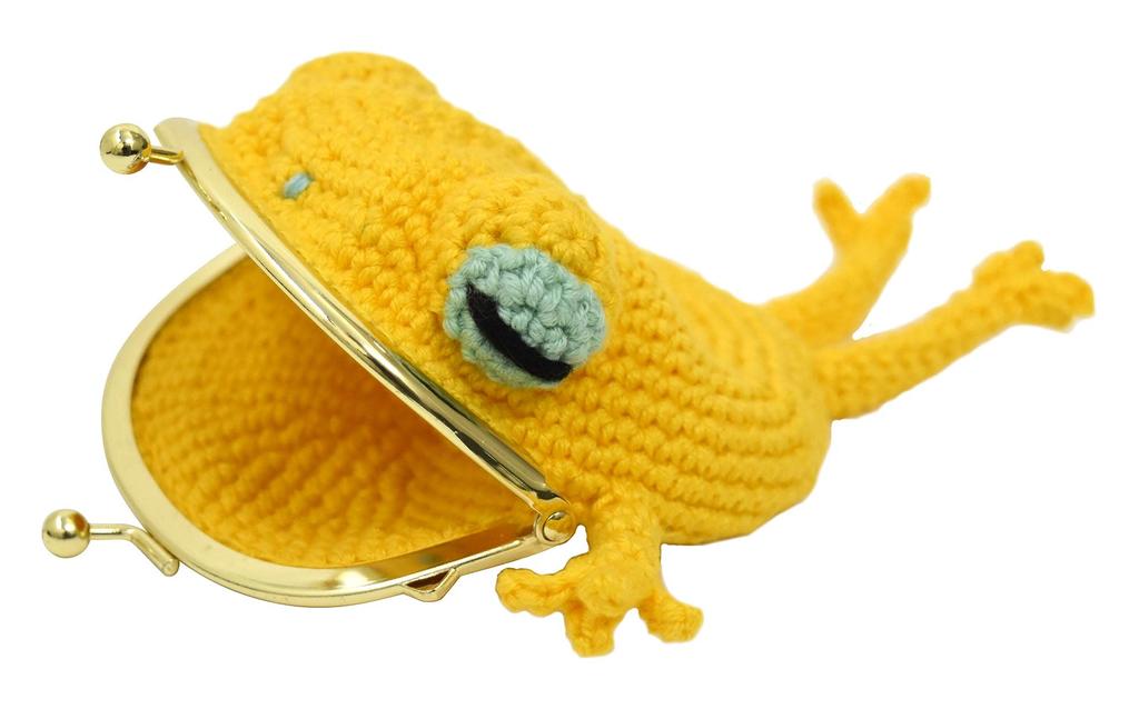 NASKA Hand-Knitted Kit Frog Purse HT-15 Col.B Yellow