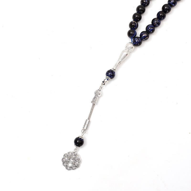 High-Quality Glass Arabic Prayer Beads Bracelet - Muslim Handheld Rosary