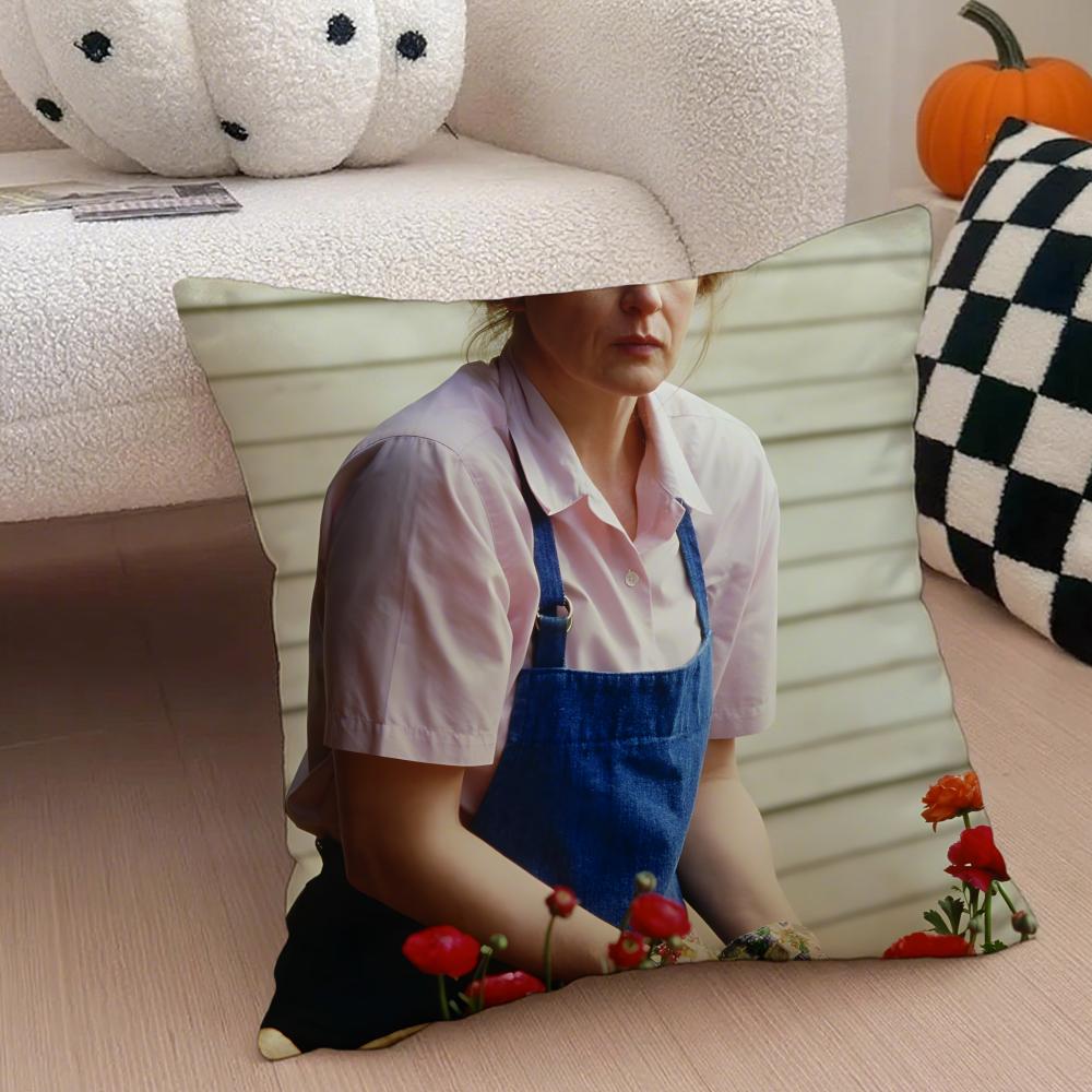 RRuth Fisher Cushion Cover Throw Pillow Cover Hidden Button Durable Polyester Chair Cushion