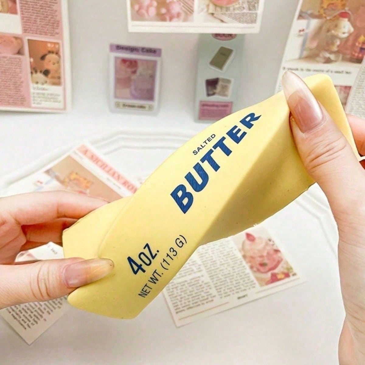 Realistische Boterstick Squishy Speelgoed Langzaam Rijzend Zacht Anti-Angst Stressverlichting Sensorisch Fidget Speelgoed voor Volwassenen Feestartikelen Cadeaus