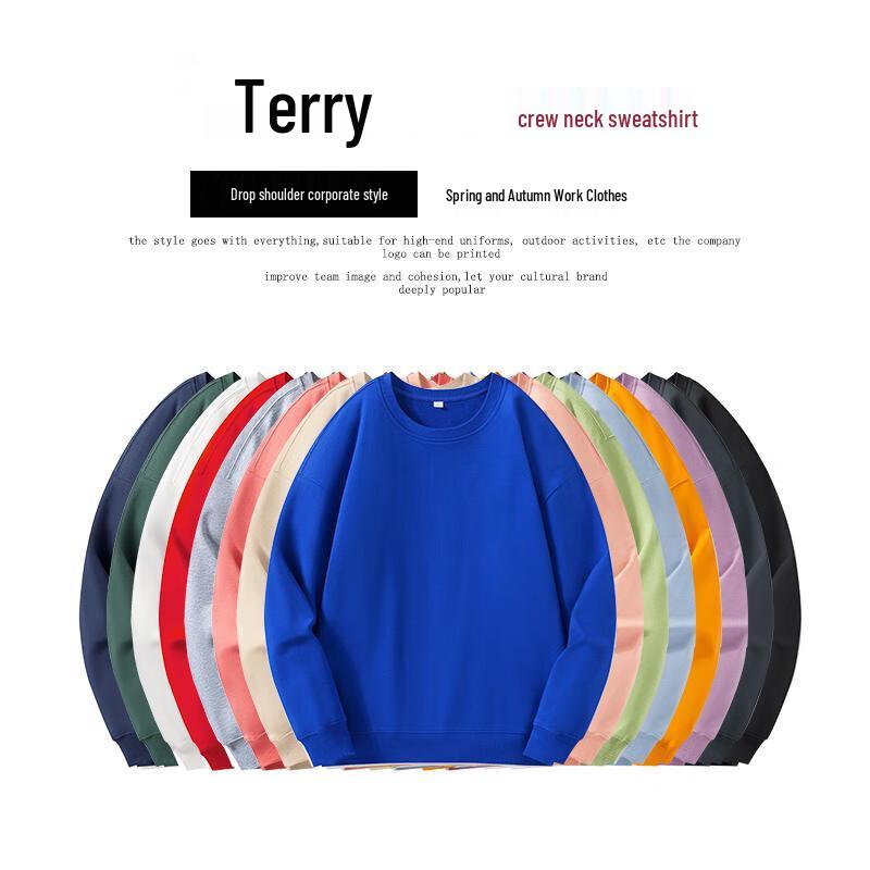 

French Terry Drop-Shoulder Crewneck Sweatshirt