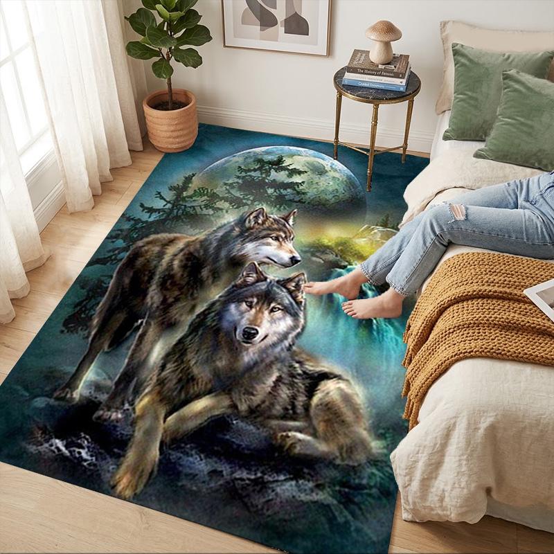Wolf Pack Living Room Nonslip Area Rug Soft Carpet For Bedroom Game Playroom Sofa Office Home Decor Doormat Christmas Gift C9261401