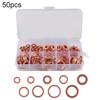 Red Copper Flat Washer Seal Ring Set Copper Washer Gasket  Set Flat Ring Seal Assortment Kit With Box 50/100/120/150/280pcs