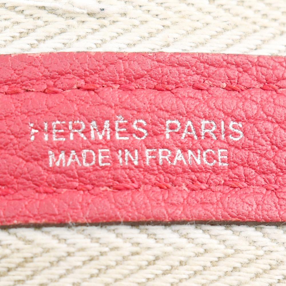 HERMES Garden party PM Tote Bag pink Negonda Women Used