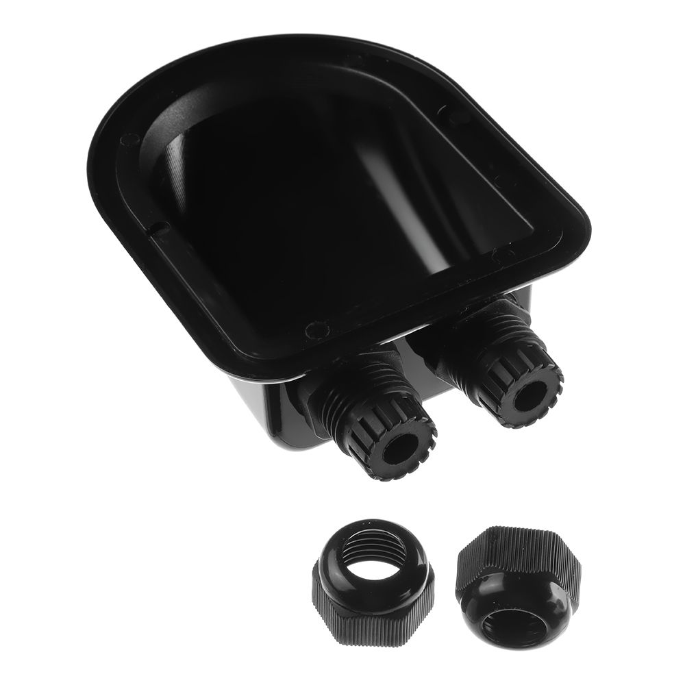 Buet kabelkontakt Dobbelt hull Solcellepanel Tetningsboks Kabelinnføringsnippel Bobiltak Kabelboks Slitesterk ABS Vanntett Boks