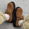 Spring Japanese Trendy Shoes, High-end Retro Niche 92332 Long Hair Red, Camel, beige-J