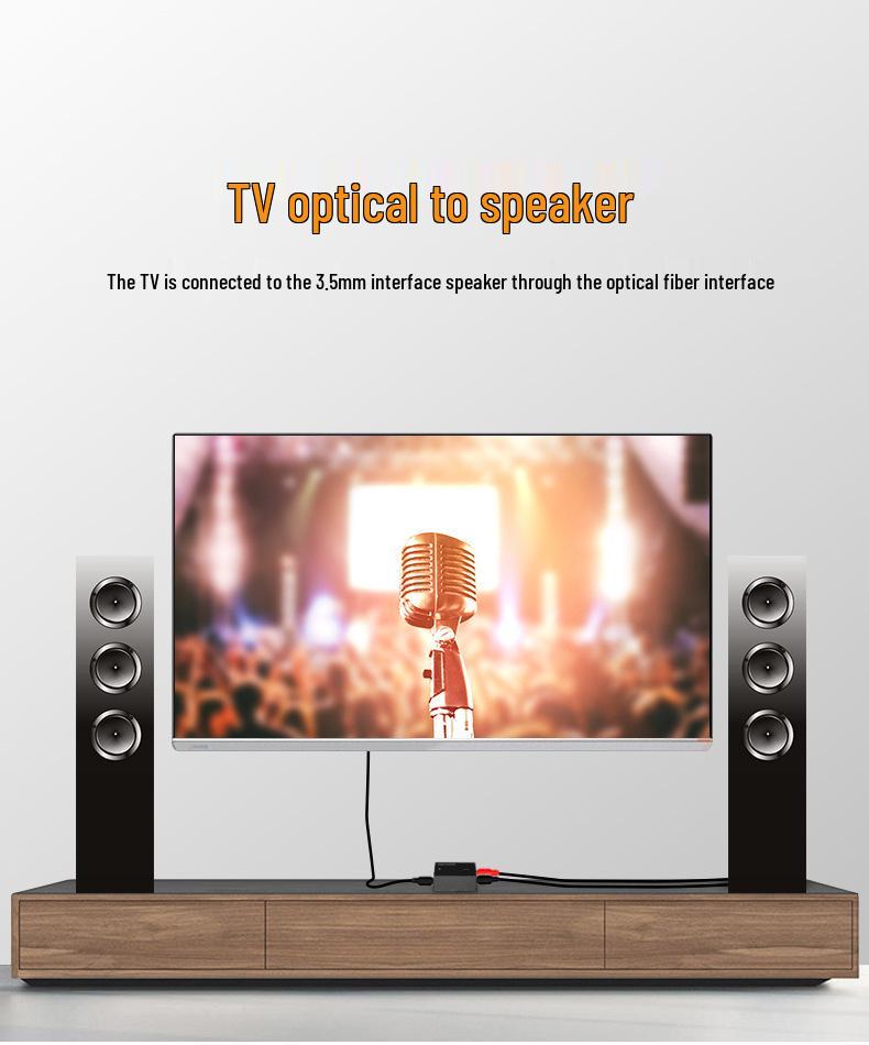 3.5mm Audio Optical to RCA Converter & Decoder