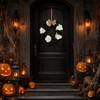 30cm Halloween Rose Bowknot Decorative Wreath for Decor